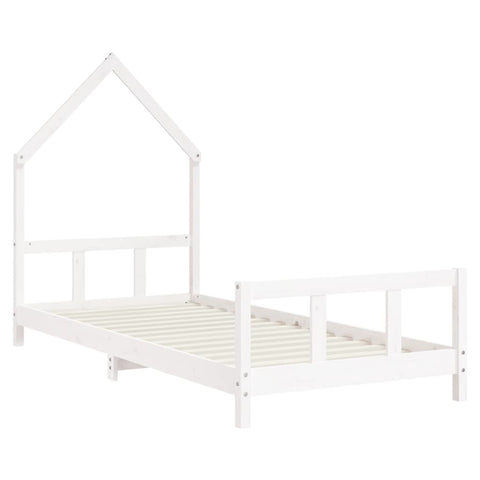 Kids Bed Frame White 92X187 Cm Single Solid Wood Pine Single Bed Frames