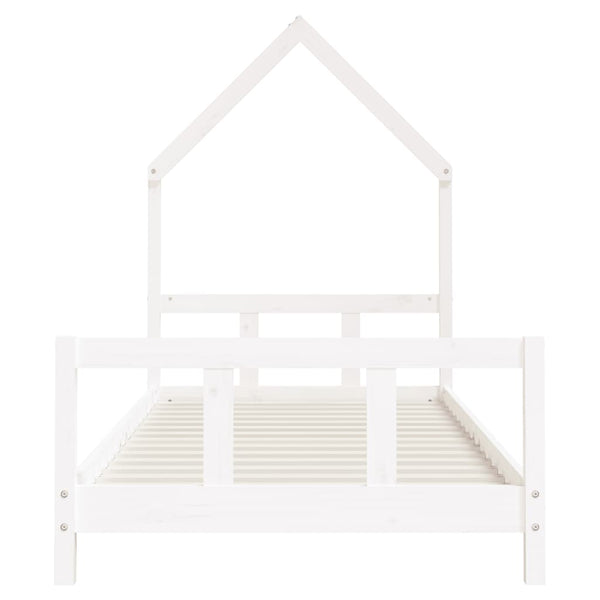 Single Bed Frames Kids Bed Frame White 92X187 Cm Single Solid Wood Pine