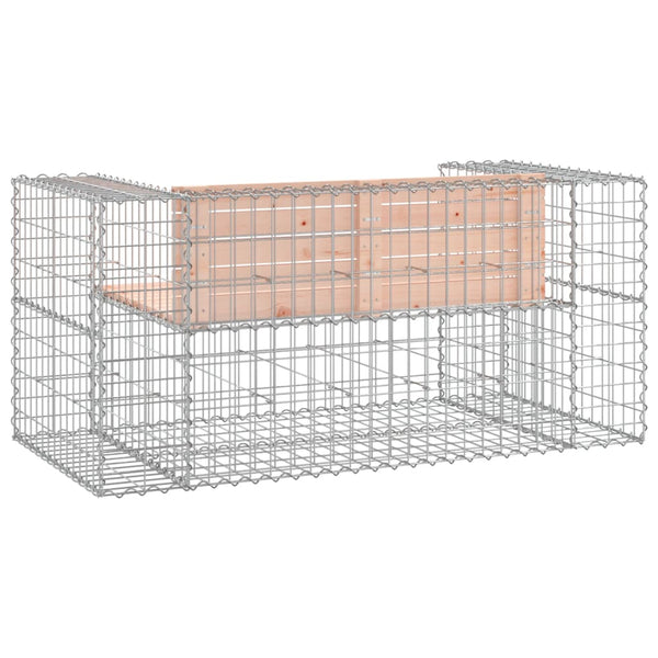 Garden Bench Gabion Design 143X71x65.5 Cm Solid Wood Douglas Patio Benches