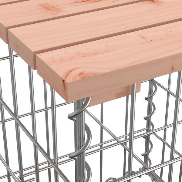 Garden Bench Gabion Design 287X71x65.5 Cm Solid Wood Douglas Patio Benches