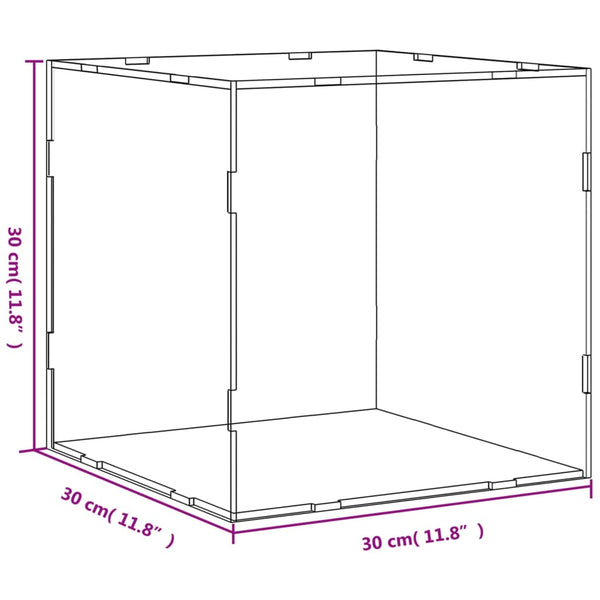 Vidaxl Display Box Transparent 30X30x30 Cm Acrylic Display Stands