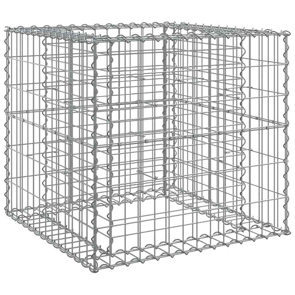Vidaxl Gabion Basket Silver 70X70x65 Cm Galvanised Iron Gabion Baskets
