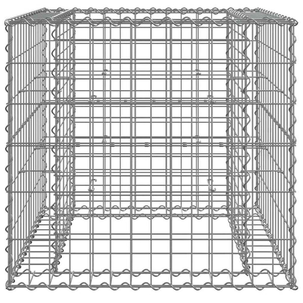 Vidaxl Gabion Basket Silver 70X70x65 Cm Galvanised Iron Gabion Baskets