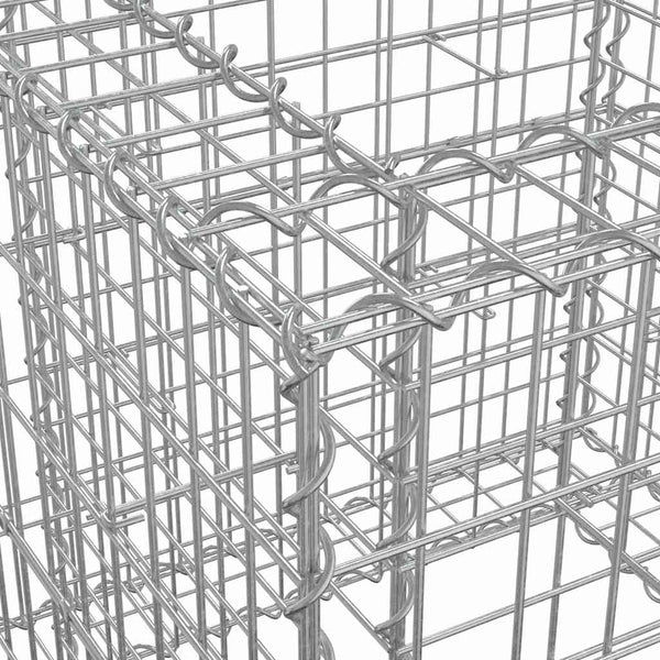 Vidaxl Gabion Basket Silver 70X70x65 Cm Galvanised Iron Gabion Baskets