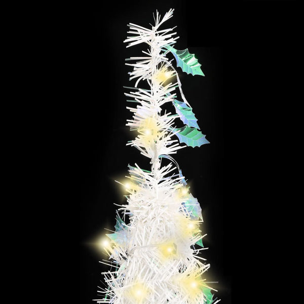 Vidaxl Artificial Christmas Tree Pop Up 150 Leds White 180 Cm Seasonal Decorations