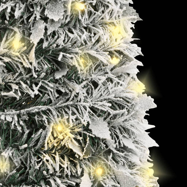 Vidaxl Artificial Christmas Tree Pop Up Flocked Snow 50 Leds 120 Cm Seasonal Decorations