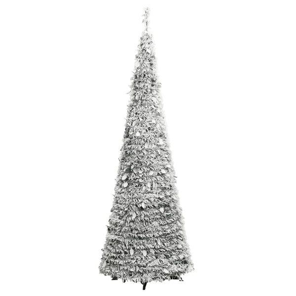 Vidaxl Artificial Christmas Tree Pop Up Flocked Snow 50 Leds 120 Cm Seasonal Decorations