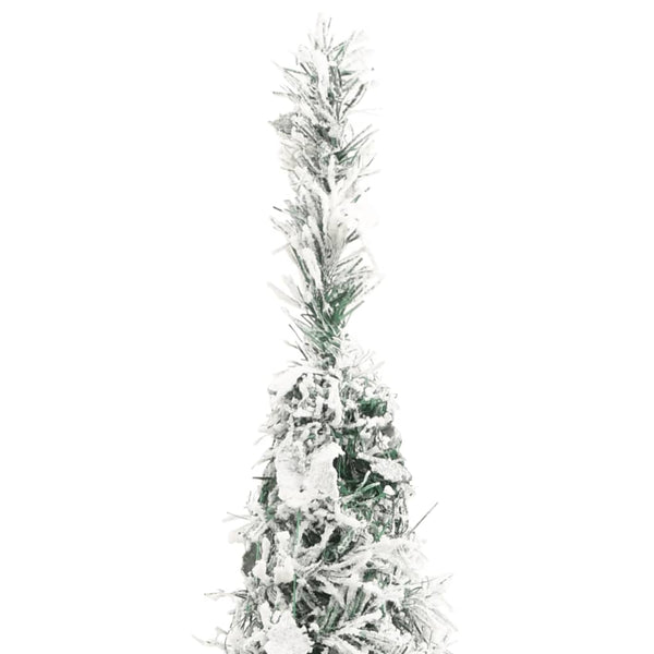Vidaxl Artificial Christmas Tree Pop Up Flocked Snow 50 Leds 120 Cm Seasonal Decorations