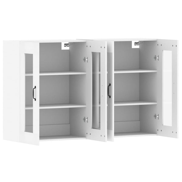 Vidaxl Wall Mounted Cabinets 2 Pcs White Engineered Wood Cabinets & Cupboards