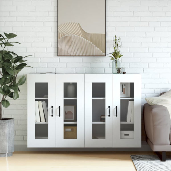 Vidaxl Wall Mounted Cabinets 2 Pcs White Engineered Wood Cabinets & Cupboards