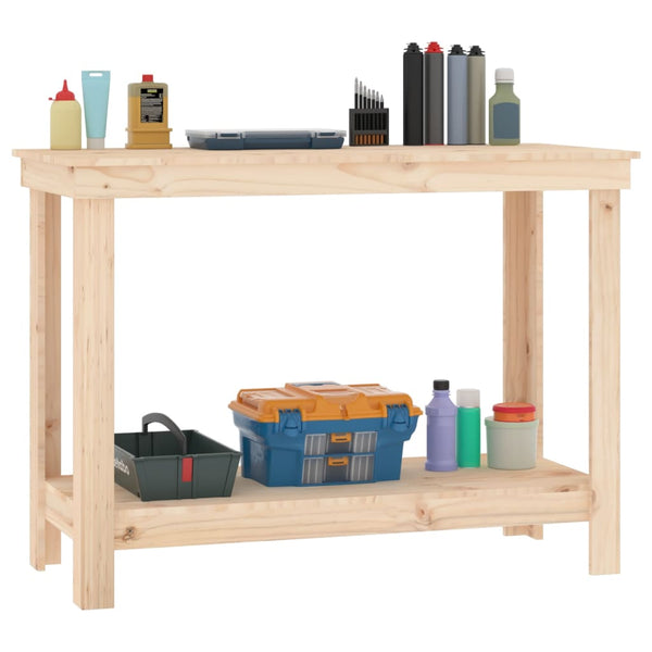 Work Bench 110X50x80 Cm Solid Wood Pine Shoe Organisers