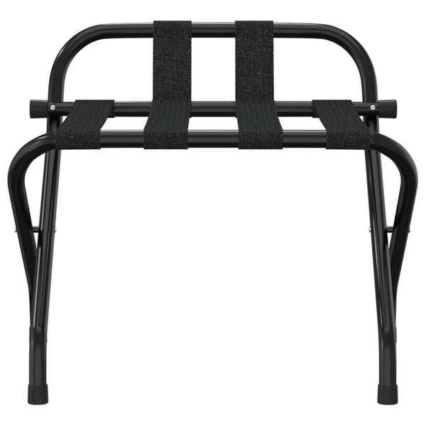 Vidaxl Luggage Rack With Backrest Black 56X39x52 Cm Garment Racks
