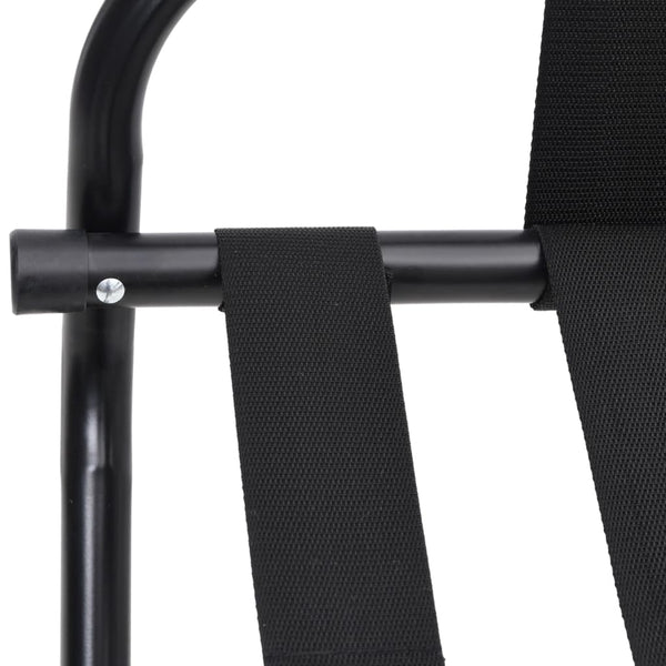 Vidaxl Luggage Rack With Backrest Black 56X39x52 Cm Garment Racks