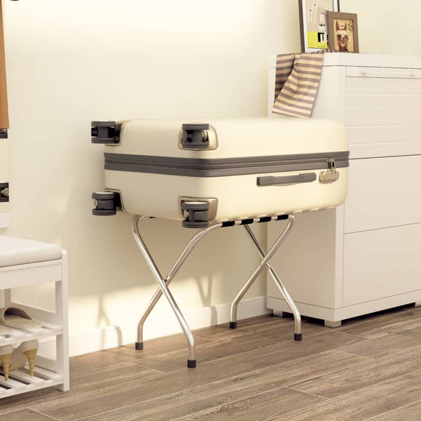 Luggage Rack Black And Silver 56X40x49 Cm Other Luggage