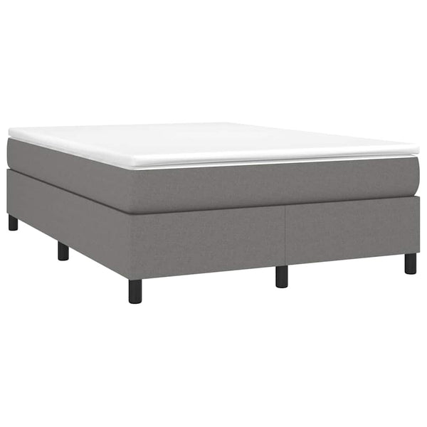 Vidaxl Box Spring Bed With Mattress Dark Grey 153X203 Cm Queen Size Fabric Queen Bed Frames