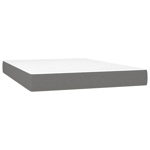 Vidaxl Box Spring Bed With Mattress Dark Grey 153X203 Cm Queen Size Fabric Queen Bed Frames
