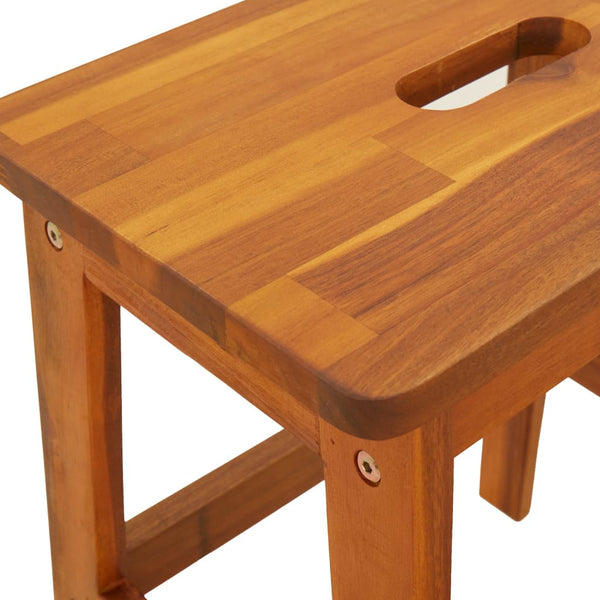 2 Step Stool 40X38x50 Cm Solid Wood Acacia Benches Bar Stools