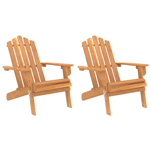 Garden Adirondack Chairs 2 Pcs Solid Wood Acacia Patio Chairs