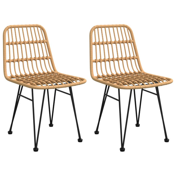 Garden Chairs 2 Pcs 48X62x84 Cm Pe Rattan Patio Chairs
