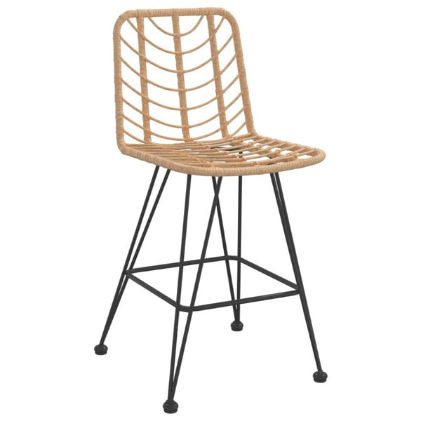 Vidaxl Bar Stools 2 Pcs 45X56x103.5 Cm Pe Rattan And Steel Benches Bar Stools