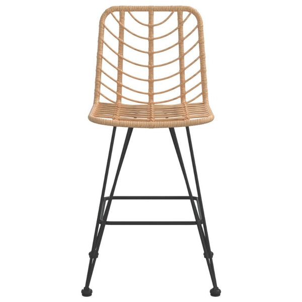 Vidaxl Bar Stools 2 Pcs 45X56x103.5 Cm Pe Rattan And Steel Benches Bar Stools