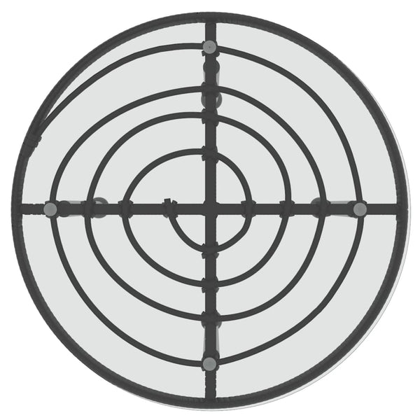 Dining Table Black 50Cm Tempered Glass Steel Patio Bistro Dining Tables