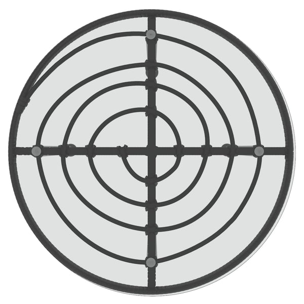 Dining Table Black Tempered Glass Steel Outdoor Bistro Round 55Cm Dining Tables