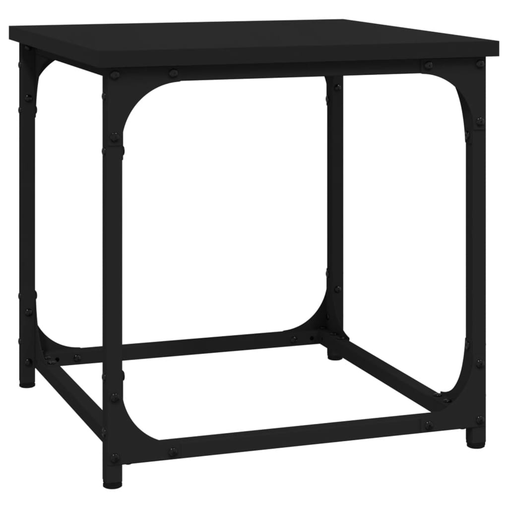 Side Table Black 40X40x40 Cm Engineered Wood Side Tables