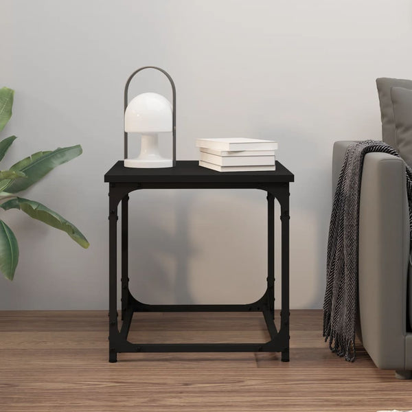 Side Table Black 40X40x40 Cm Engineered Wood Side Tables