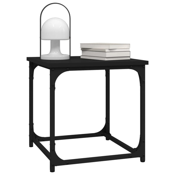 Side Table Black 40X40x40 Cm Engineered Wood Side Tables