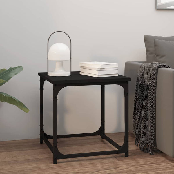 Side Table Black 40X40x40 Cm Engineered Wood Side Tables