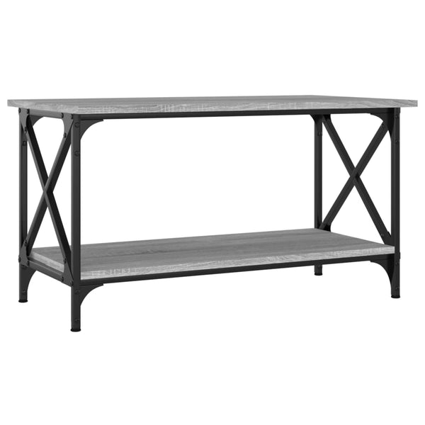 Coffee Table Grey Sonoma 80X45x45 Cm Engineered Wood And Iron Coffee Tables