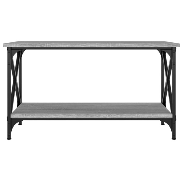 Coffee Table Grey Sonoma 80X45x45 Cm Engineered Wood And Iron Coffee Tables