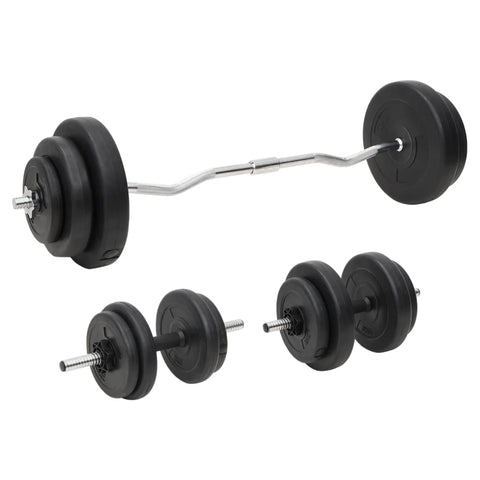 Cement And Steel Barbell Dumbbell Set With Plates 60 Kilogram Strength Training Dumbbells