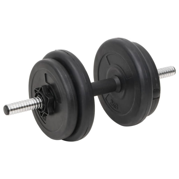 Cement And Steel Barbell Dumbbell Set With Plates 60 Kilogram Strength Training Dumbbells
