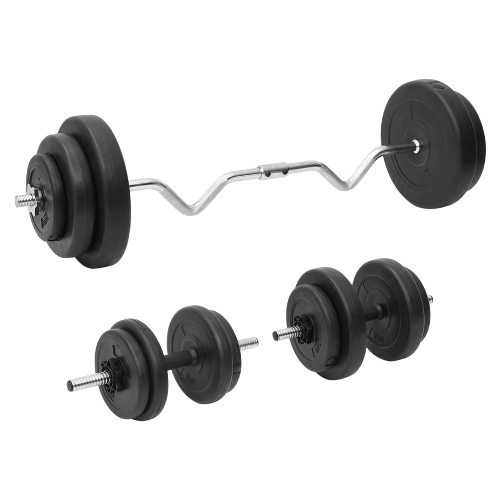 Curl Barbell And Dumbbell With Plates 60 Kg Dumbbells