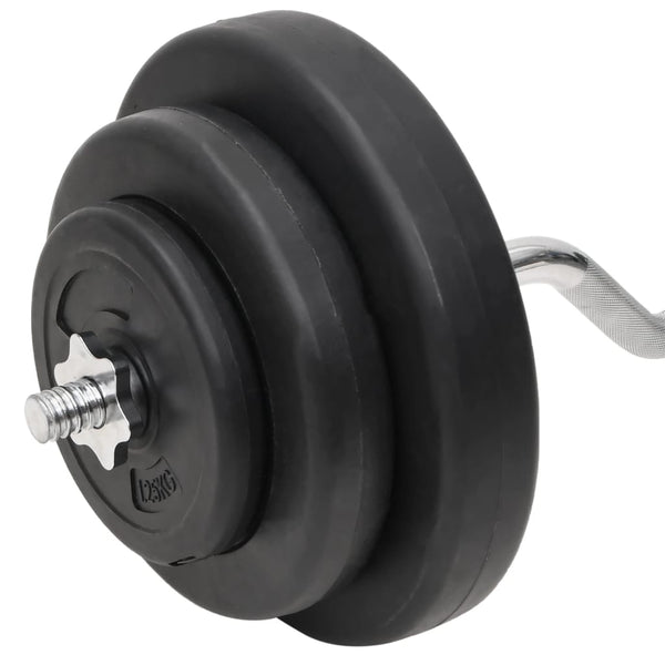 Curl Barbell And Dumbbell With Plates 60 Kg Dumbbells