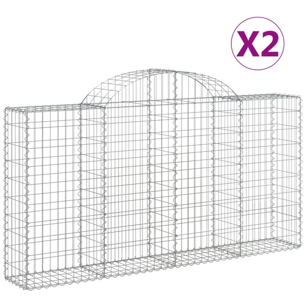 Arched 2 Pcs 200X30x100/120 Cm Galvanized Iron Gabion Baskets