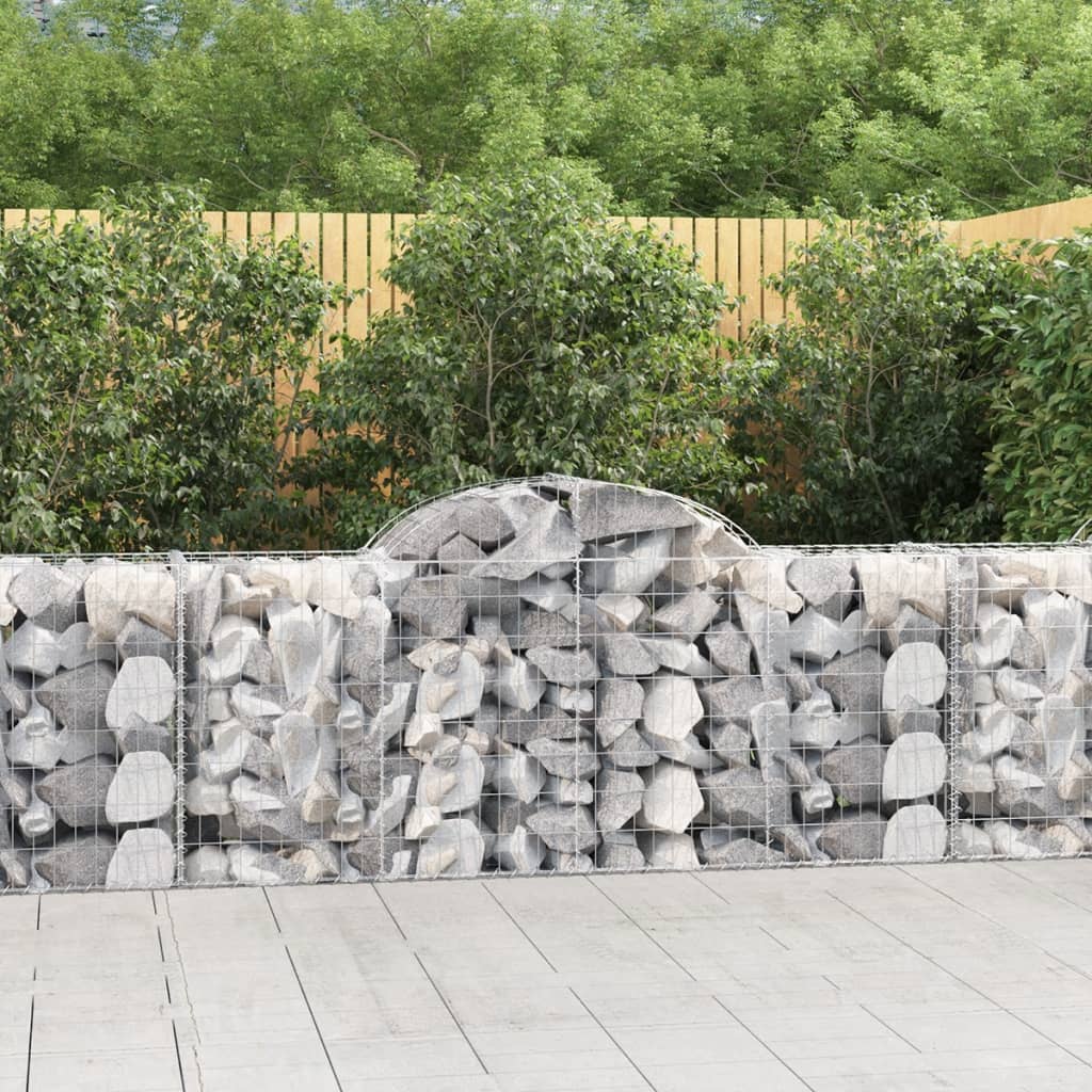 Arched 3 Pcs 200X50x80/100 Cm Galvanized Iron Gabion Baskets