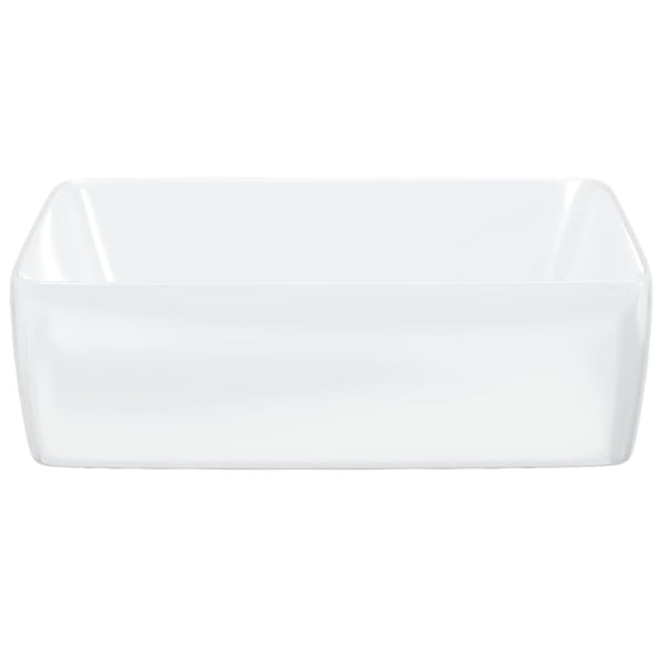 Wash Basin White 48X37x13 Cm Ceramic Rectangle