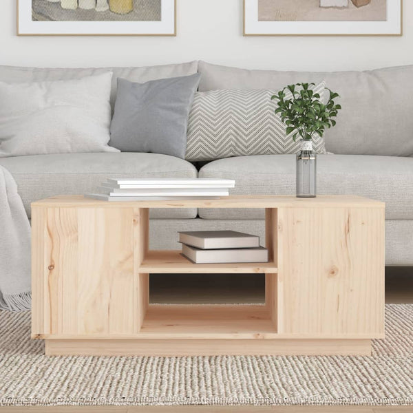 Coffee Table 90X49x40.5 Cm Solid Wood Pine Coffee Tables