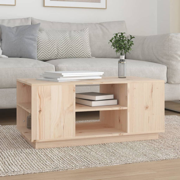 Coffee Table 90X49x40.5 Cm Solid Wood Pine Coffee Tables