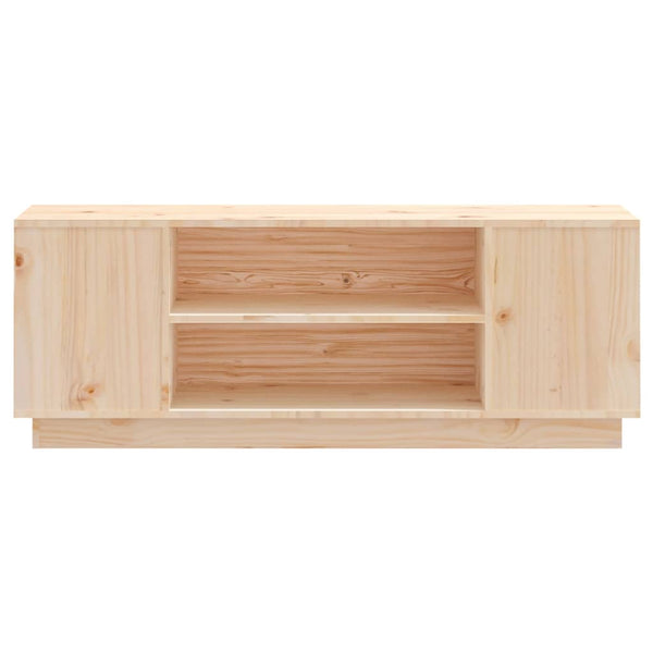 Tv Cabinet 110X35x40.5 Cm Solid Wood Pine Tv Stands & Entertainment Units