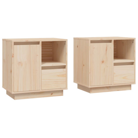 Bedside Cabinets 2 Pcs 50X34x50 Cm Solid Wood Pine Bedside Tables