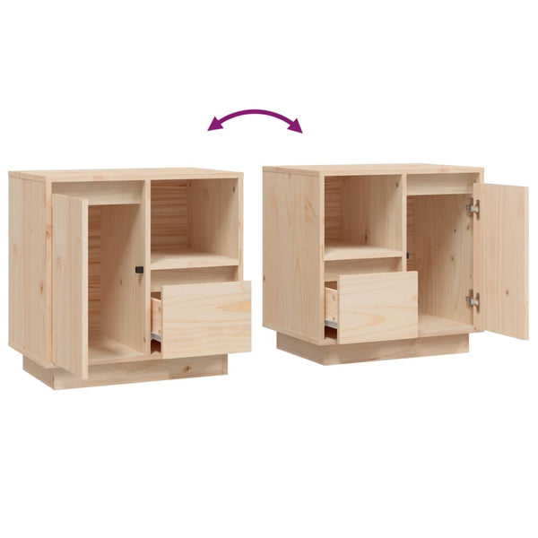 Bedside Cabinets 2 Pcs 50X34x50 Cm Solid Wood Pine Bedside Tables