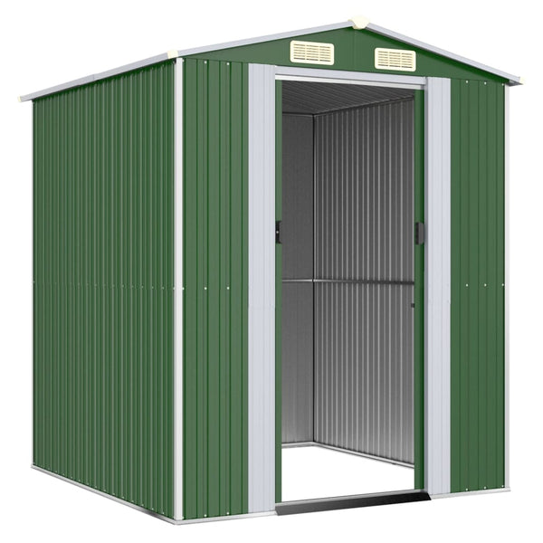 Garden Shed Green 192X191x223 Cm Galvanised Steel Sheds Summerhouses Carports