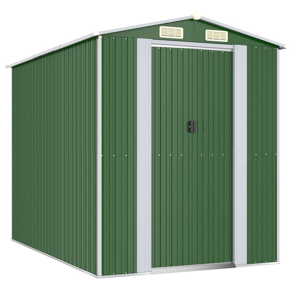 Garden Shed Green 192X274x223 Cm Galvanised Steel Sheds Summerhouses Carports