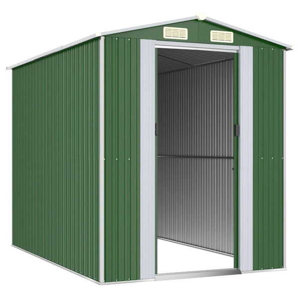 Garden Shed Green 192X274x223 Cm Galvanised Steel Sheds Summerhouses Carports
