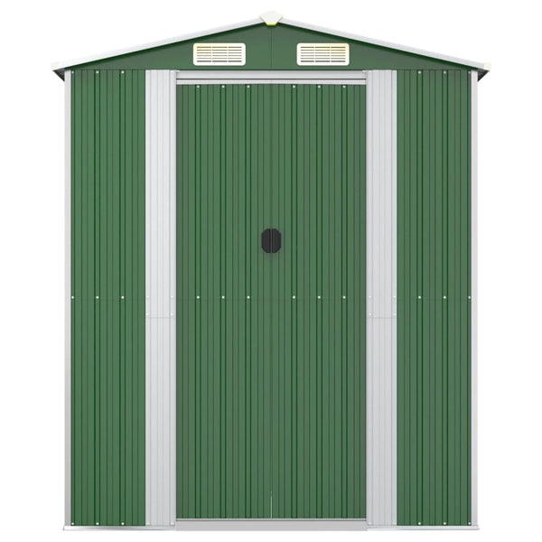 Garden Shed Green 192X274x223 Cm Galvanised Steel Sheds Summerhouses Carports