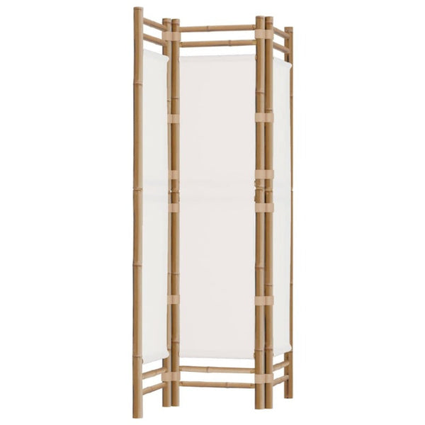 Folding 3 Panel Room Divider 120 Cm Bamboo And Canvas Screens & Room Dividers